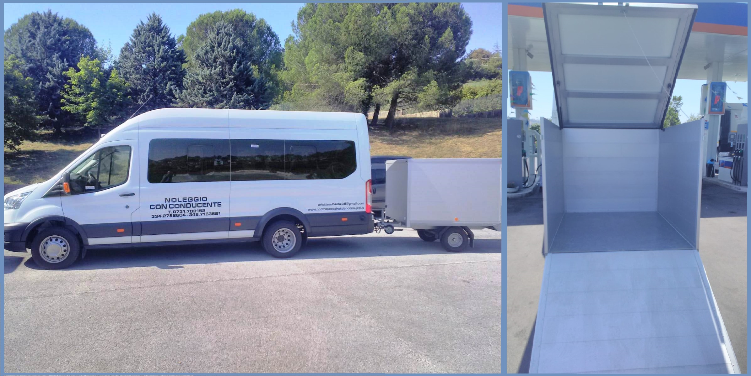 ncc franceschetti mini bus 18 posti granturismo con carrello extra